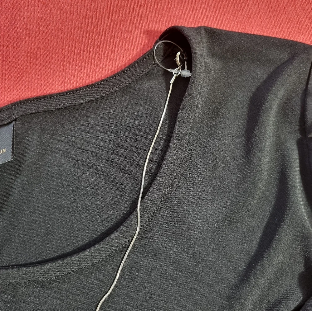 JM Collection women's blouse black, long sleeves, New With Tag Size M - Picture 5 of 10